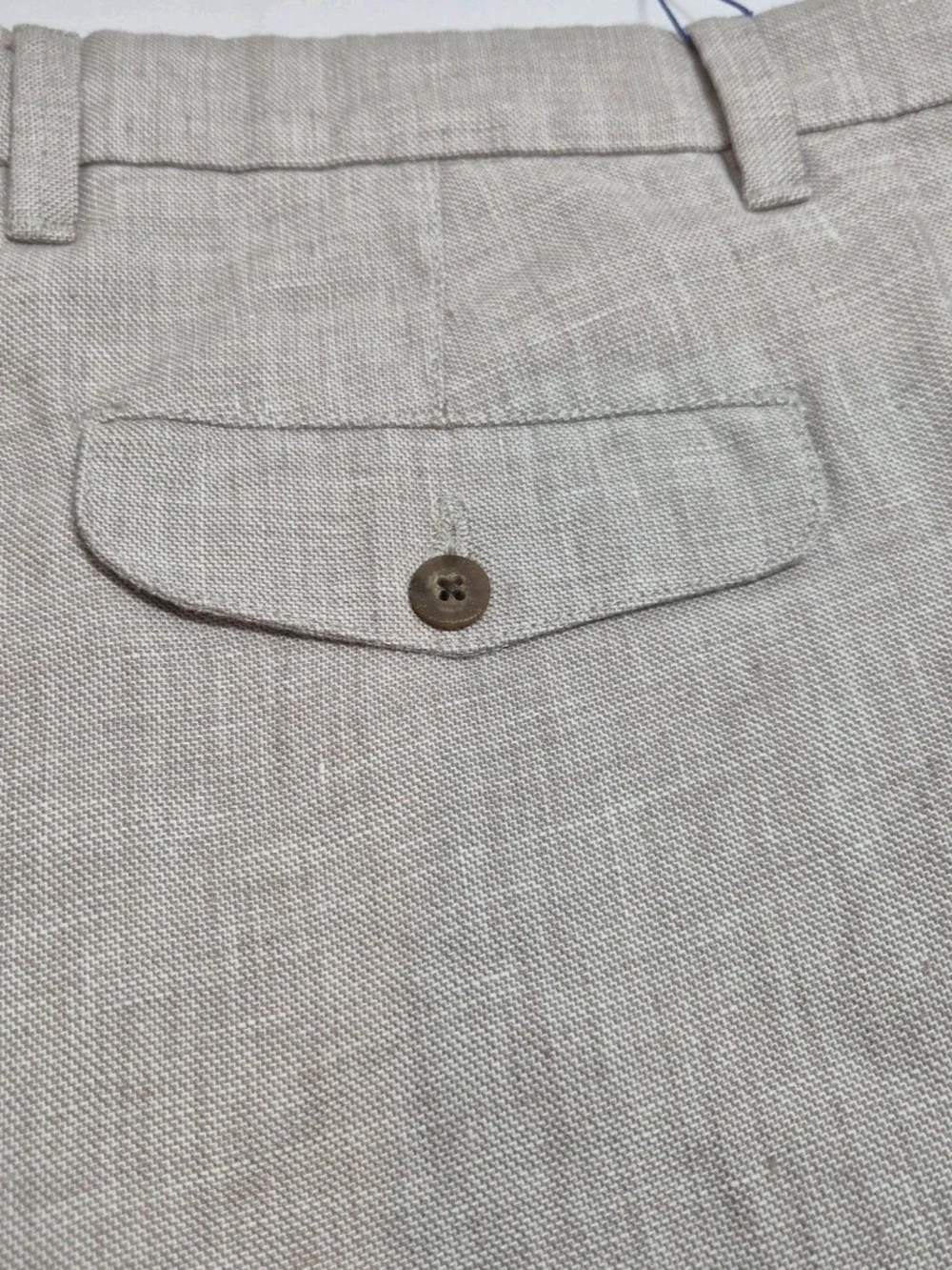 Caribbean Shorts Men's Size 42 Linen Cotton Blend Tan NWT